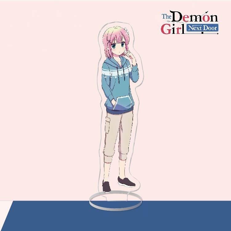 Anime Acrylic Stand Action Figure Toy The Demon Girl Next Door PVC Acrylic Stand Machikado Mazoku Desktop Stand Model Toy Gift