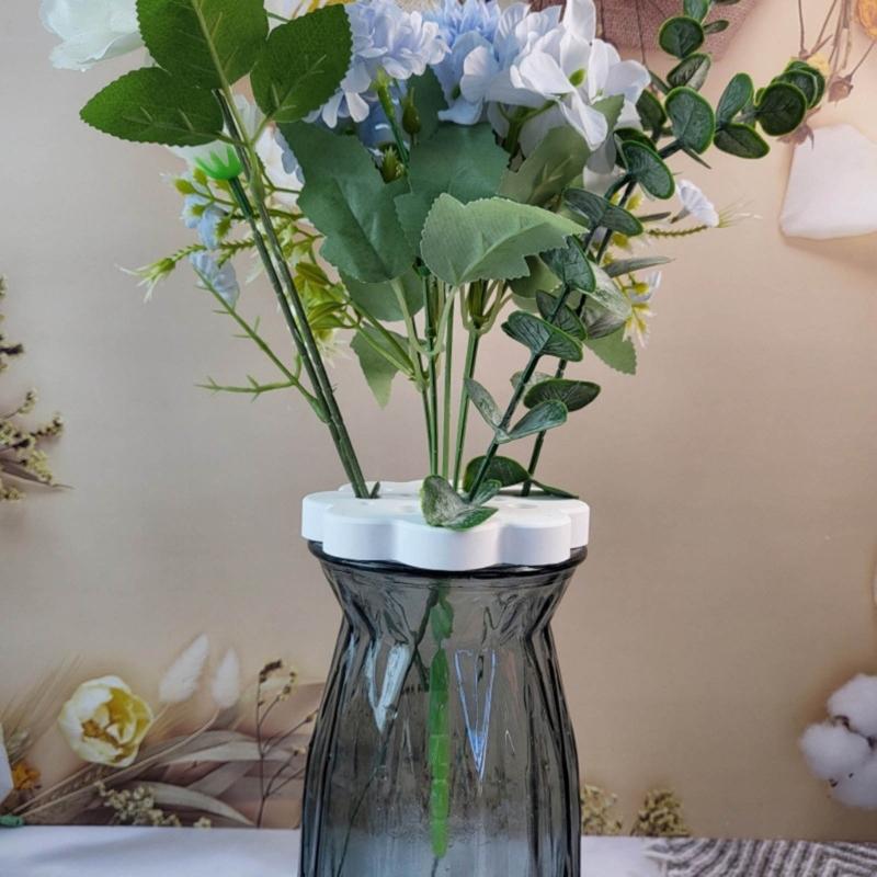 Stem Holder Resin Molds with Multiple Hole Round Resin Molds for DIY Craft Makig Flower Arrangement Holder Stem Holder