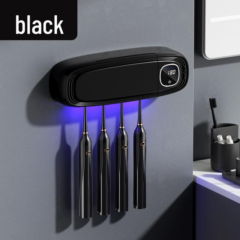 Smart UV Toothbrush Sterilizer and Holder with Dryer, Punch-Free Installation