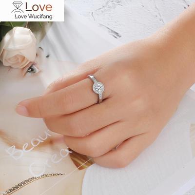 Personalizované zásnubné prstene Solitér 925 Sterlingového striebra Zásnubné svadobné prstene Pre ženy