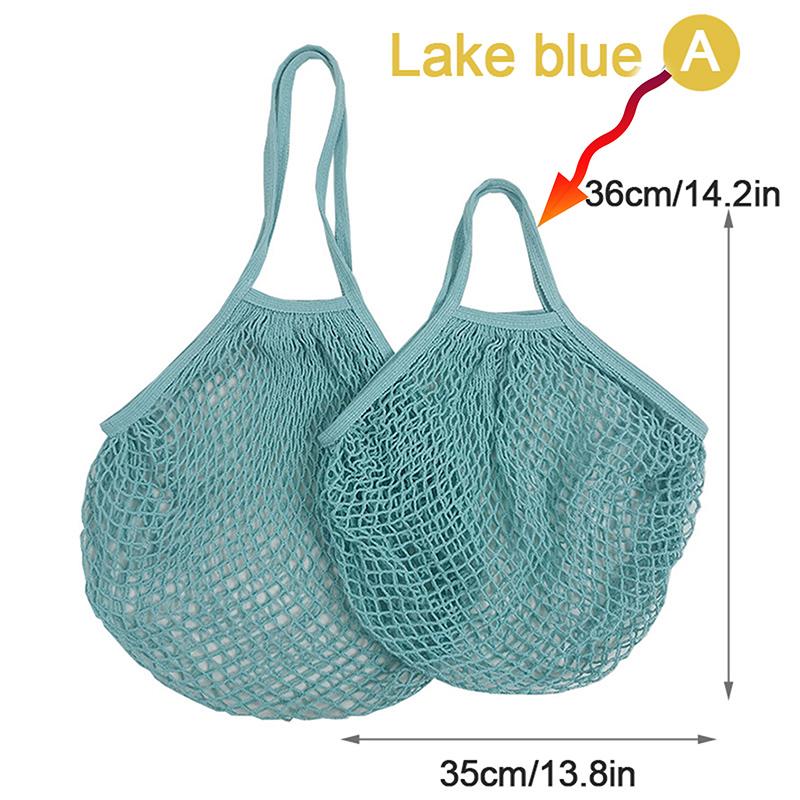 Reusable Grocery Produce Bags Cotton Mesh String Net Tote Bag Fruit Vegetable