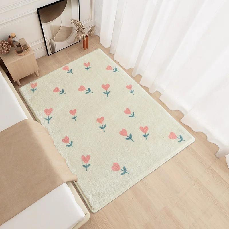 Modern Minimalism Bedroom Fluffy Carpet Large Area Carpets for Living Room Children Girl Room Soft Rug Non-slip Washable Mat