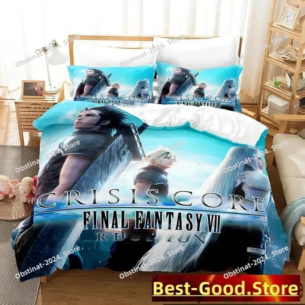 3D Game Crisis Core Final Fantasy VII Bedding Set Printed Single Comforter Duvet Cover Pillow Case 3 Pieces Sets Kids Adult Size