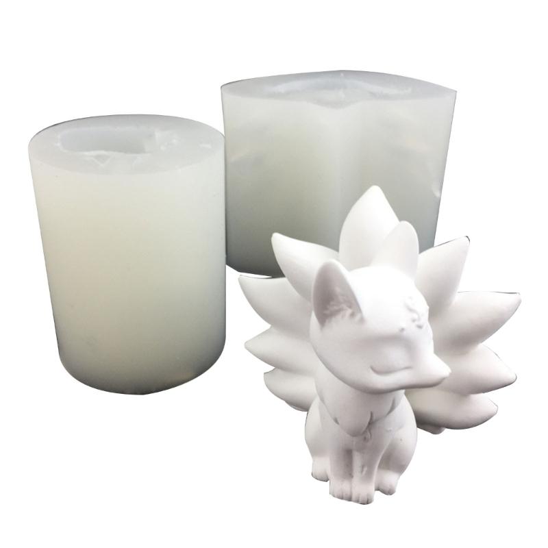 Nine Tailed Foxes Silicone Molds Table Ornament Mould DIY Epoxy Resin Molds