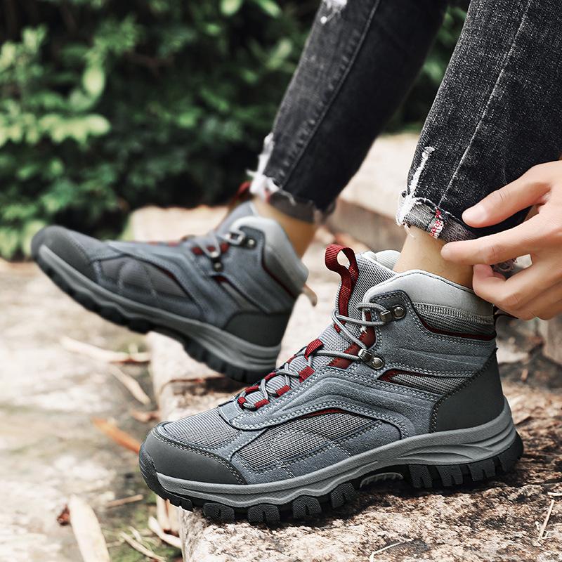 Autumn New Men's Outdoor Hiking Shoes Large Size Youth Lace-up Sports and Leisure Shoes