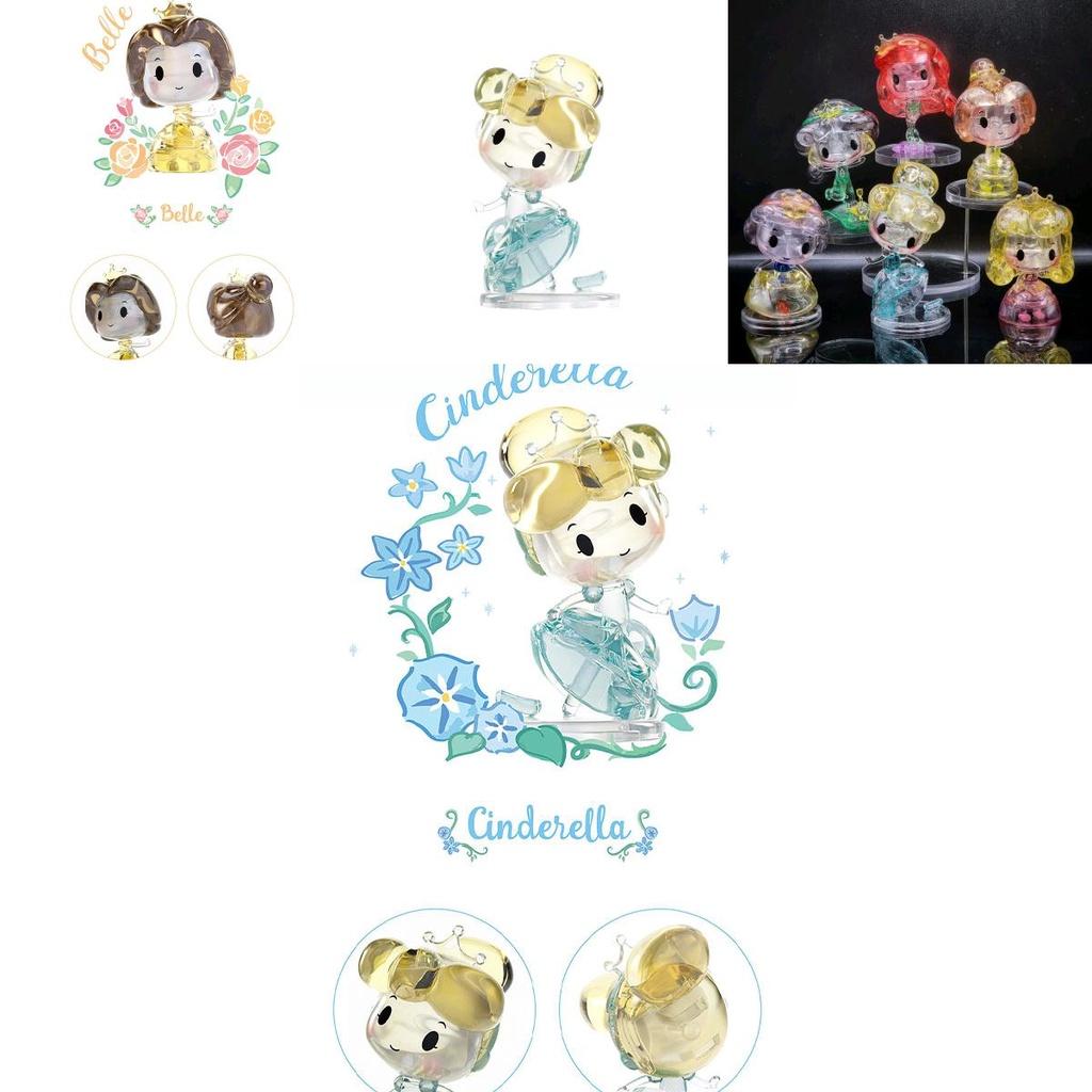 Disney Princess Crystal Building Blocks Set Diamond-like Diy Table Ornaments For Kids Toys