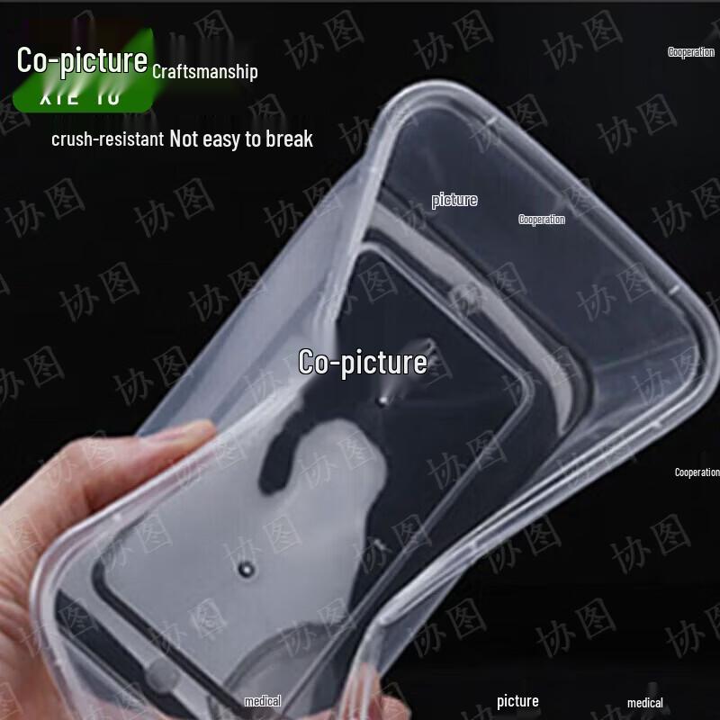 Rectangular Transparent Disposable Plastic Lunch Box