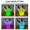 LED Ice Bucket 7L Light-up Colorful Radiant Ice Bucket Waterproof Lighted Drink Containers With Built-in Wireless Speaker For