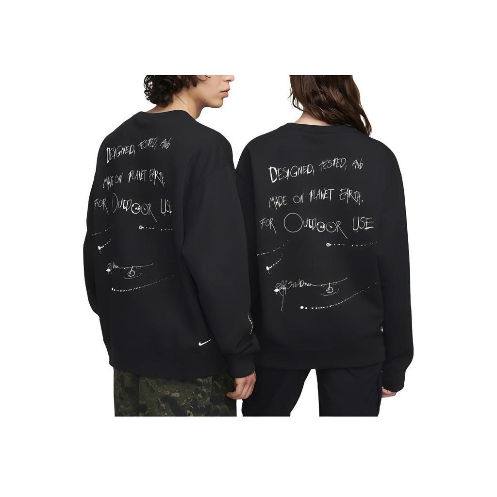 Nike ACG Therma-FIT Fleece Crew Sweatshirt With Letter Print Unisex Tops Black FD8761-010