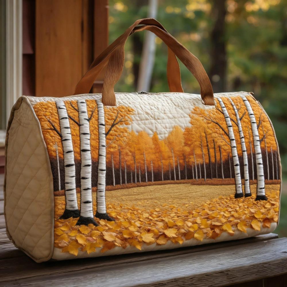 

Shoulder Strap Quilted Duffle Bag Scenery Pattern Large Capacity Short-distance Handbag Tote Bags 3D Quilting Craft