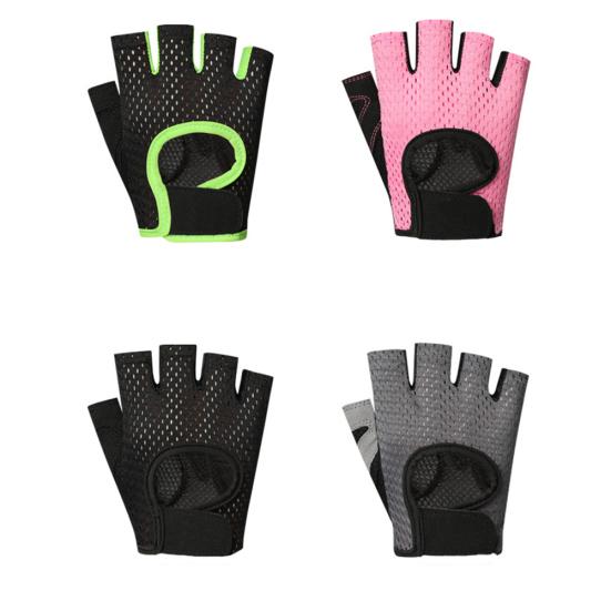 Men Women Sports Gym Fitness Workout Weightlifting Half Finger Anti-skid Gloves