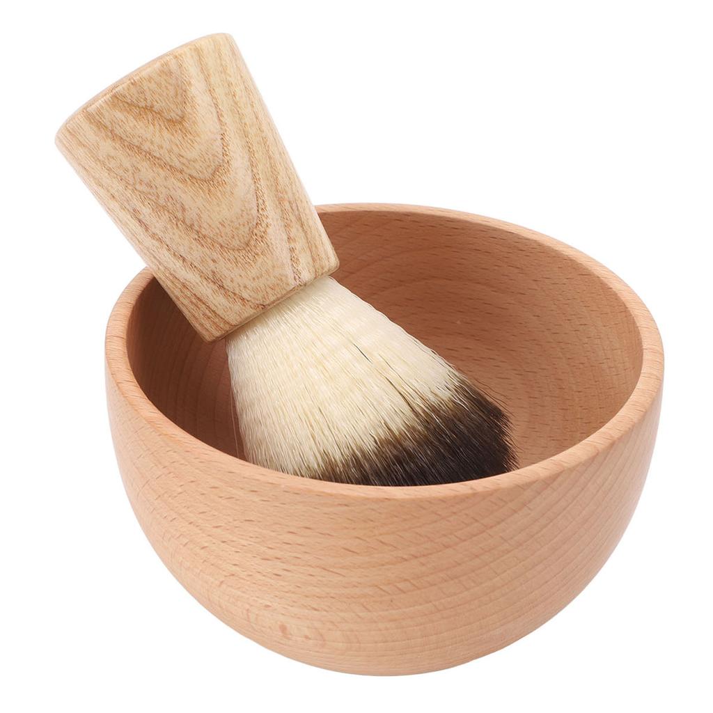 Men Shaving Brush Set Multipurpose Soft Bristles Lightweight Portable Shaving Brush Bowl Set for Salon Home Travel