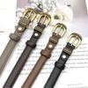 Women's Retro Genuine Leather Pin Buckle Belt - Versatile, Fashionable, and Simple Cowhide Waistband for Casual Wear