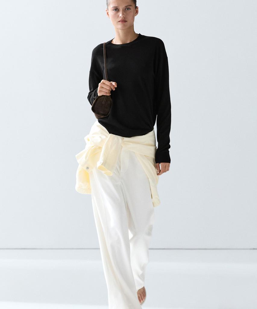 Masimodutti Wool Blend Fine Knit Sweater