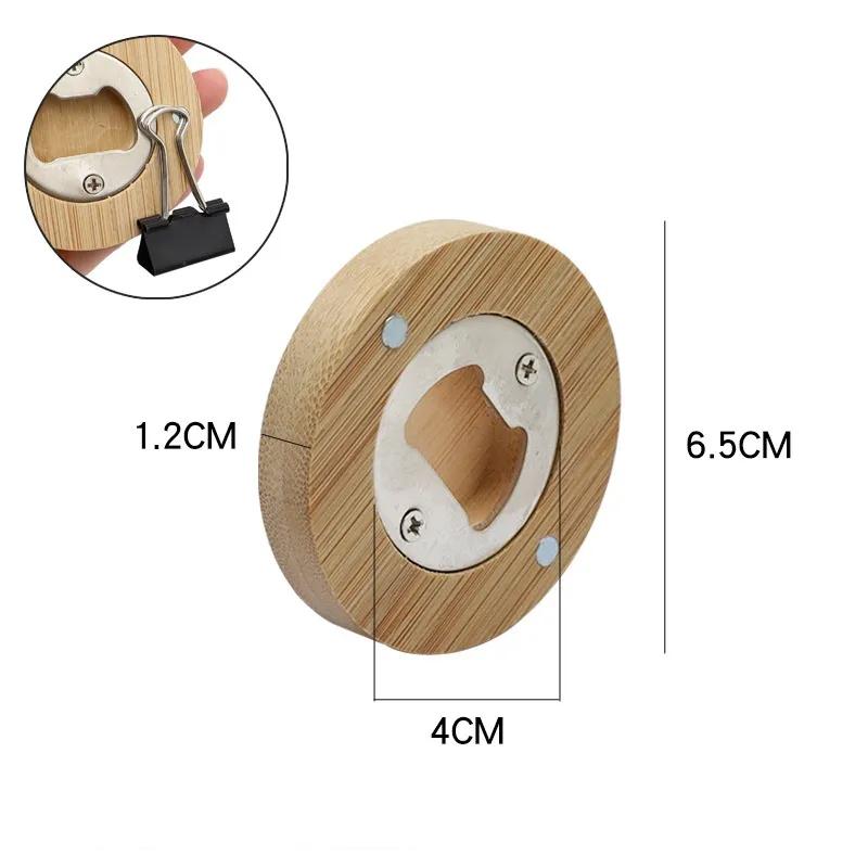 Beer Bottle Opener Wooden Stainless Steel Openers With Magnet Easy on Fridge Convenient Tools Kitchen Gadget Ya812
