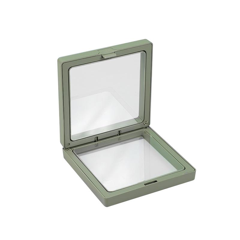 1Pc Jewelry Case PE Film Badge Storage Transparent Ring Casket Elastic Jewelry Display Container Dustproof Frame Portable
