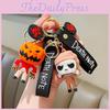 Adorable Halloween Pumpkin Skeleton Cartoon Keychain Perfect Party Gift