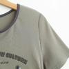 Women's Short Sleeve Large Size V Neck Short Sleeve Casual Fashion Positive Shoulder Short Top