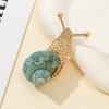 Shell Snail Brooch Pendant With Gold Plating For Vintage Jewelry Enthusiasts