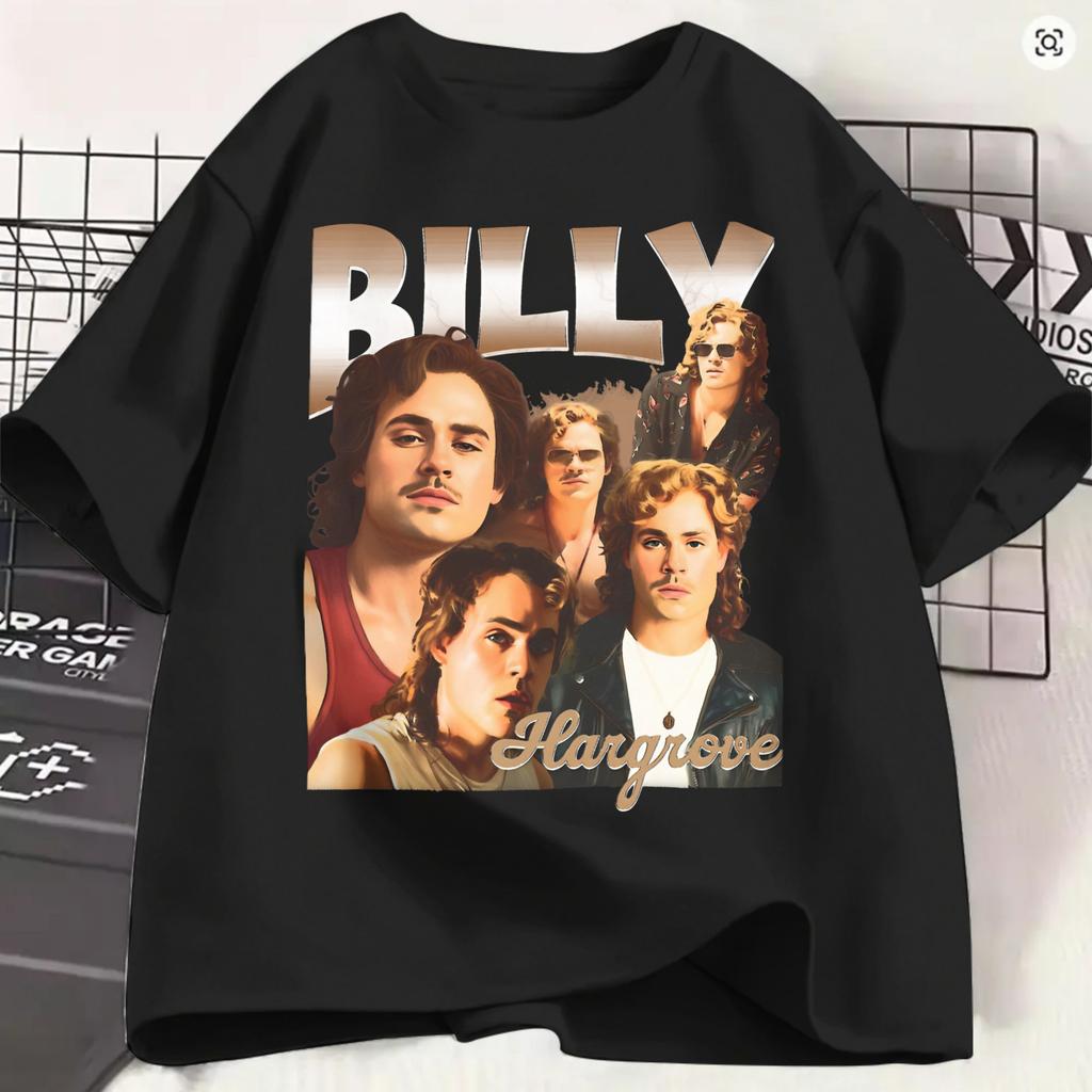 Unisex Billy Hargrove T Shirt I Love Billy Hargrove Cotton Clothes Casual Short Sleeve Crewneck Tee Shirt Unique Tshirt