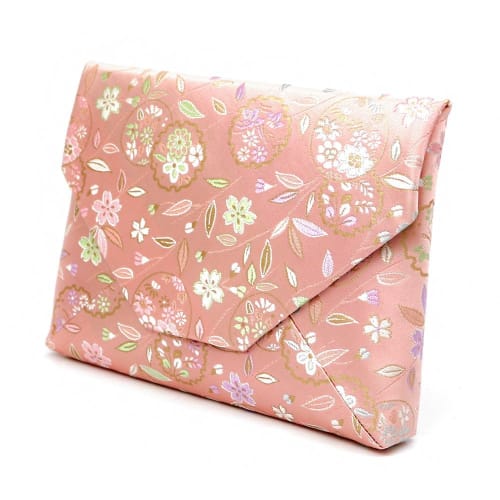 

Чайная утварь, Сукия-сумка, Чистый шелк (Ива и Сакура с Цветочным Кругом, Розовый)