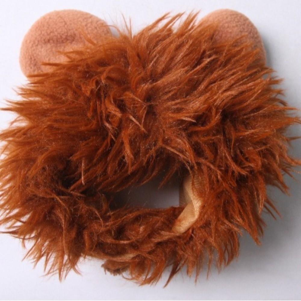 Funny Dog Plush Lion Hat Skin Friendly Cat Costume Headwear Cat Lion Shape Hood Birthday Gift
