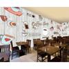 Kaffee-Tapete, abstrakte Kaffee-Shop-Wandbild, Schlafzimmer, Wohnzimmer, Hintergrundbild