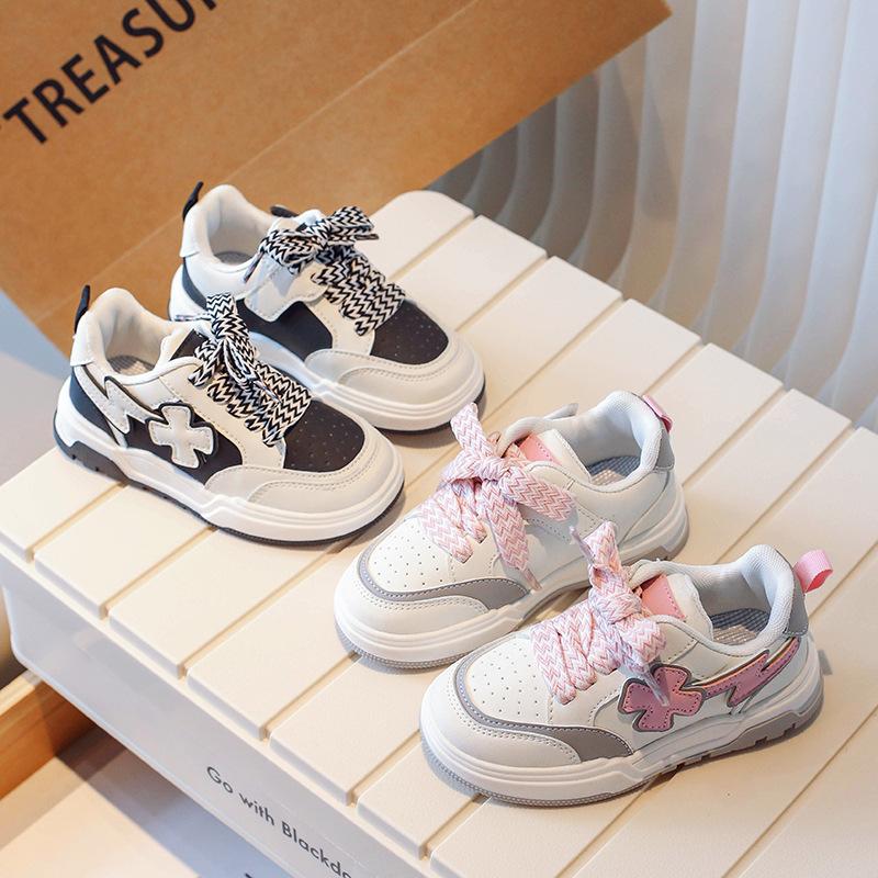 Детские низкие кеды Весна Новые износостойкие повседневные туфли на платформе Кроссовки — фото 5