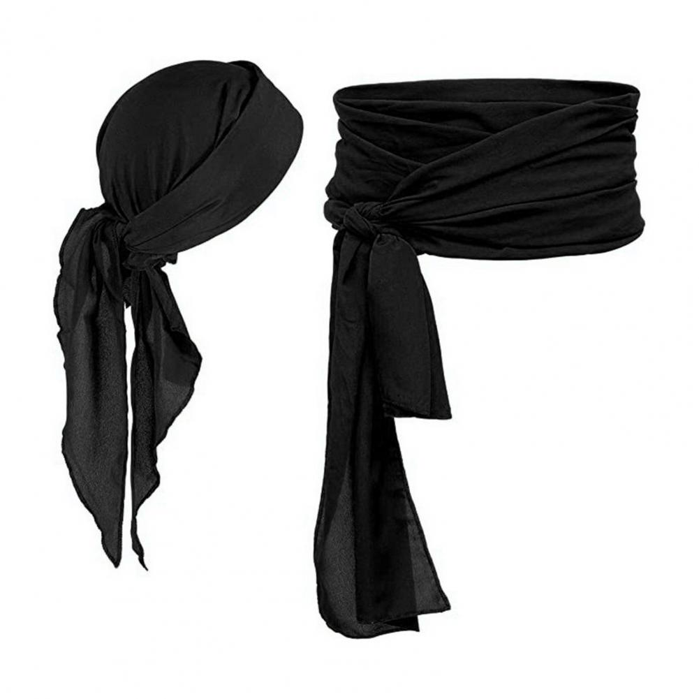 Pirate Cosplay Accessories Pirate Costume Accessories Pirate Costume Set for Men Women Themed Headscarf Sash Belt for Halloween