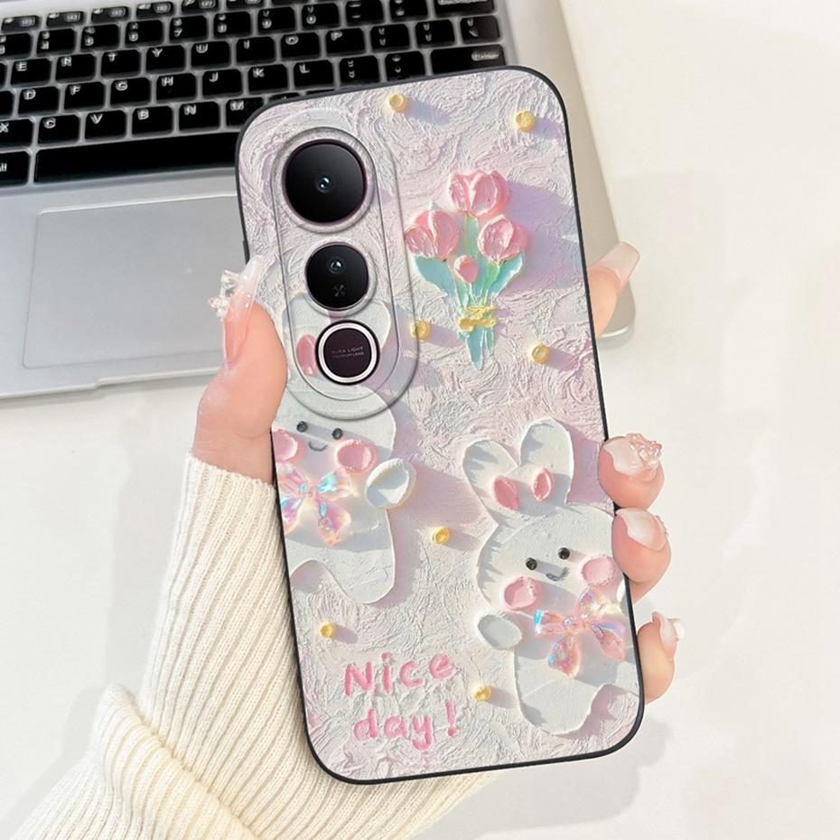 For Vivo V50 Lite V50 2025 Beautiful Butterfly Floral Phone Case For Vivo V50 V 50 V50lite 4G 5G Soft Silicone Shockproof Cases