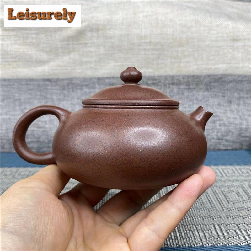 180ml Creative Yixing Purple Clay Teapots Handmade Pot Raw Ore Zincite Mud Kettle Chinese Zisha Tea Set Tea Items Supplies Craft