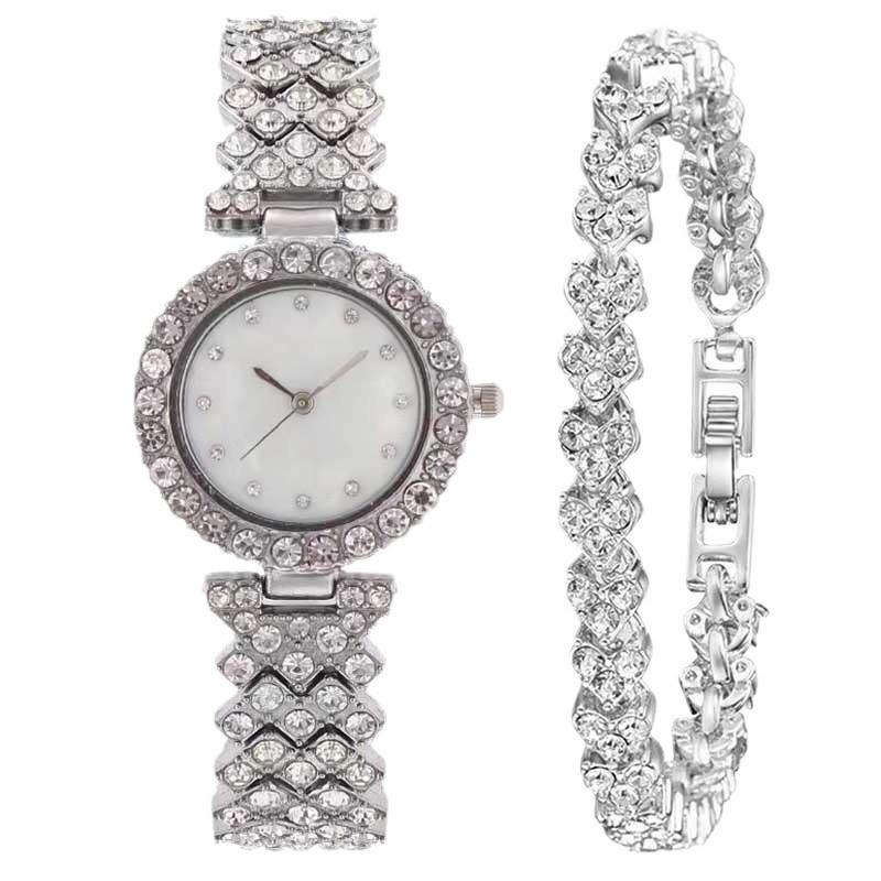 Korean Version Of Women'S Gypsy Star 12 Diamond Watch Douyin Explosion Diamond W Bracelet Simple Casual Watch