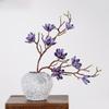 Multi-Bloom Artificial Magnolia Flowers Branch Pink Plastic Fake Flower  Living Room Ornaments