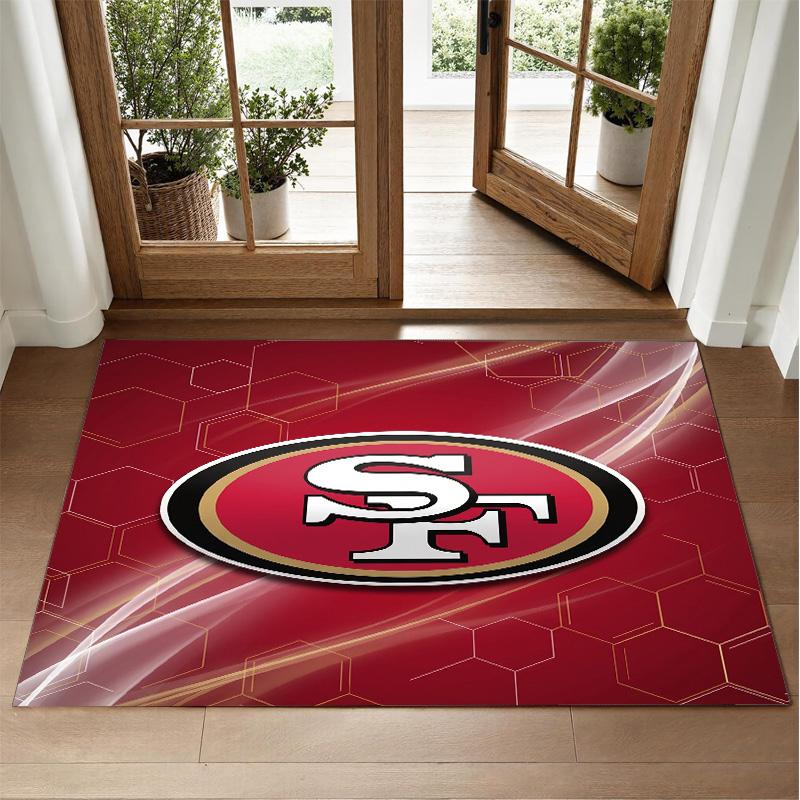 San Francisco 49ers Design Kristall-Samt-Teppich Weiche Dekorationsmatte für Schlafzimmer Eingang