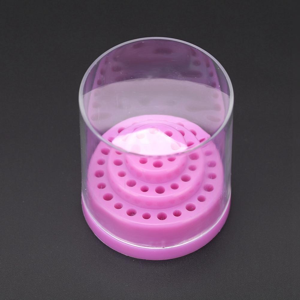 48 Slots Nail Drill Bit Case Holder Manicure Tool Organizer Display Stand