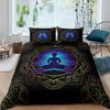 Bohemian King Queen Duvet Cover Yoga Comforter Cover Chakra Meditation Hamsa Eye Bedding Set Exotic Boho Polyester Quilt Cover