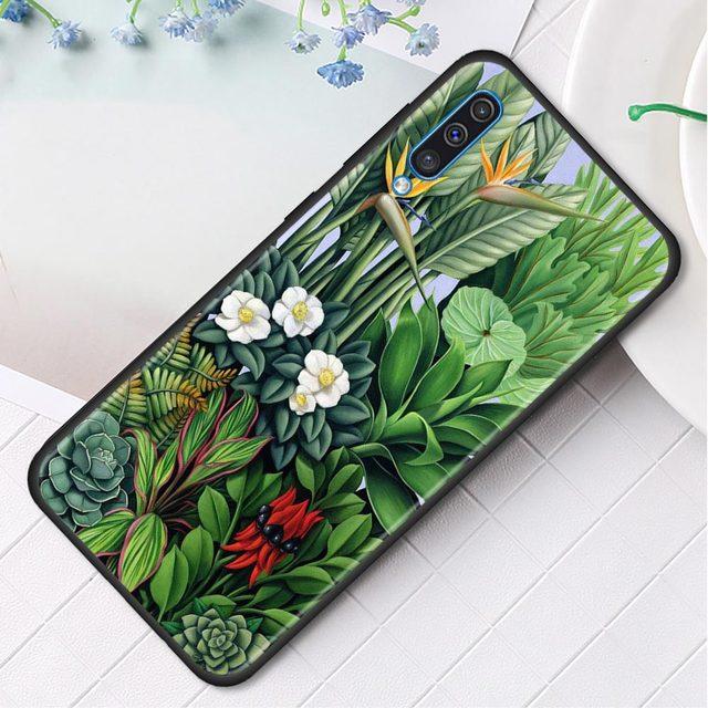 

Силиконовый чехол для Samsung Galaxy A50 A70 A10 A20e A30 A40 A20s A10s A10e A80 A90 A60 A30s, винтажный чехол с банановым листом и цветком For Samsung A70s