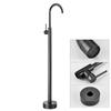 Tuqiu Brushed Gold Bathroom Bathtub Faucet + Handheld Shower Free Standing  Luxury Gray BathTub Mixer Taps Floor Mounted