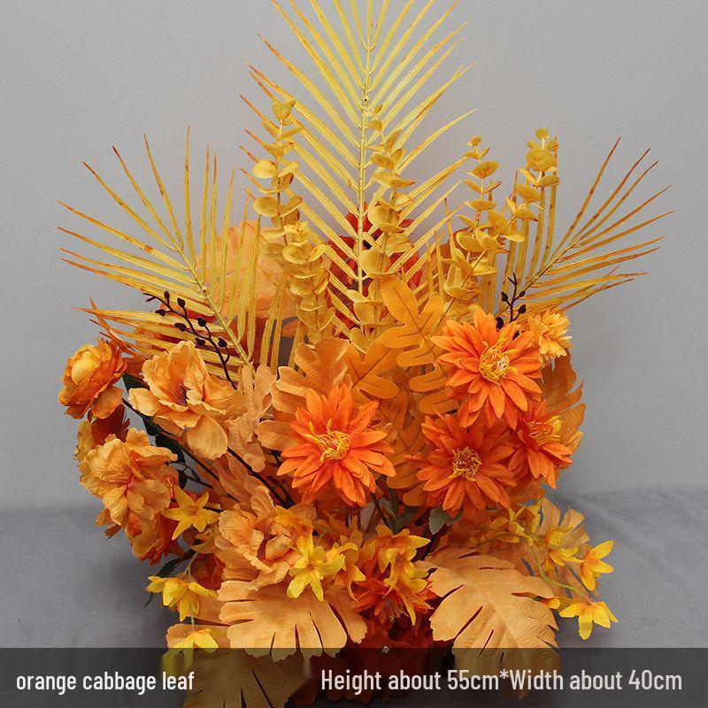 Artificial Wedding Aisle Flower Row: Table & Stage Decoration Simulation Flowers