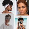 1Pc Women Headwear Cloth Stretch Headwrap Wide Turban Elastic Headpiece Hair Bands