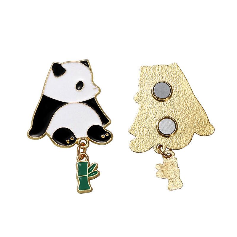 Cute Internet celebrity panda refrigerator sticker magnet flower Sichuan travel souvenir zinc dripping oil decoration