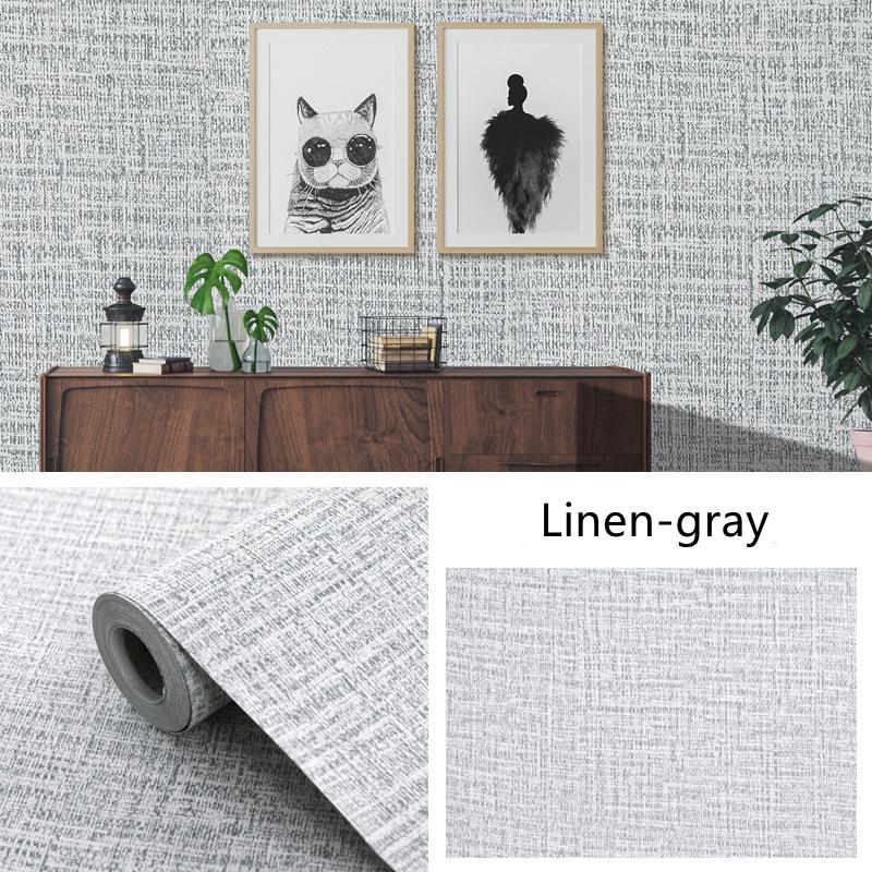 

Льняной узор Самоклеящиеся обои Утолщенные водонепроницаемые наклейки Имитация льняных обоев Самоклеящиеся наклейки для стен дома 40cmx500cm