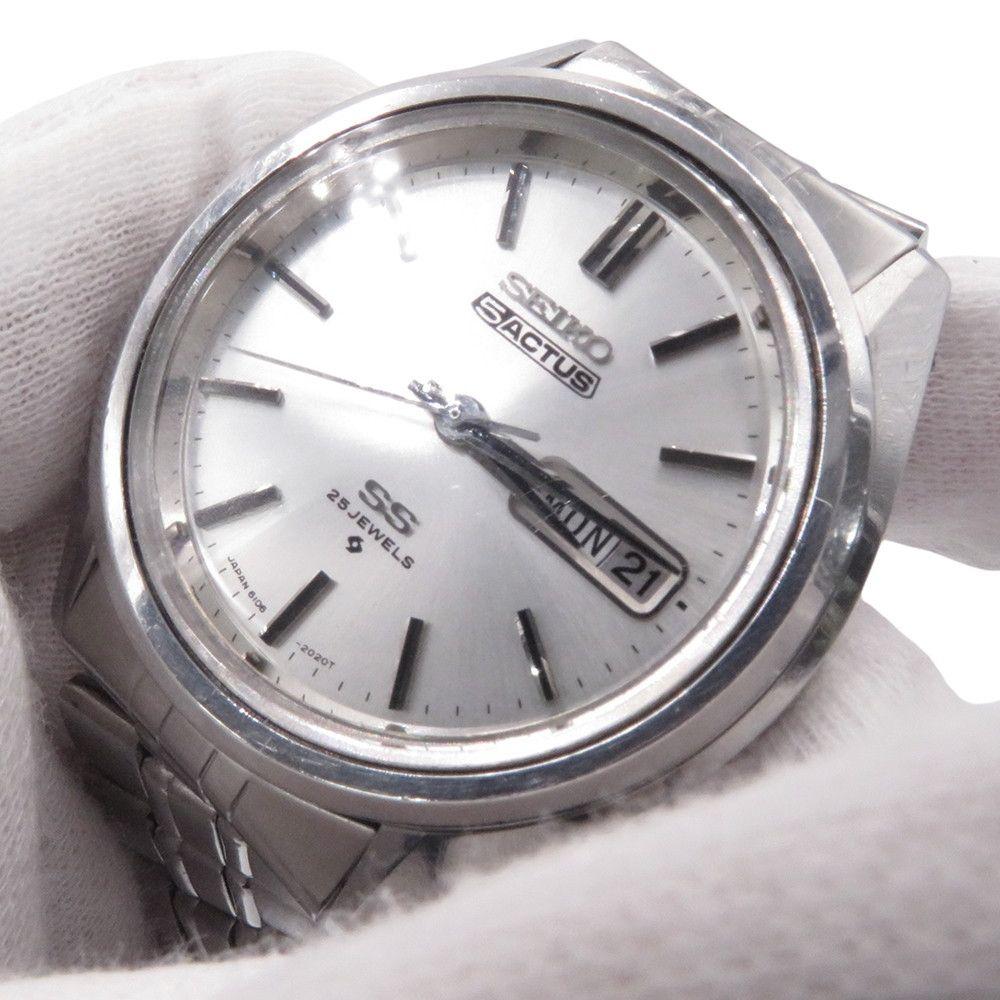 Used Seiko 5 Actus 6106-7740 SEIKO Watch Silver Dial Vintage
