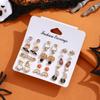Huge Variety Classic Style Halloween Ghost Pumpkin Bat Charm Pendants Quirky Dripping-Oil Effect DIY Alloy Jewelry Apparel