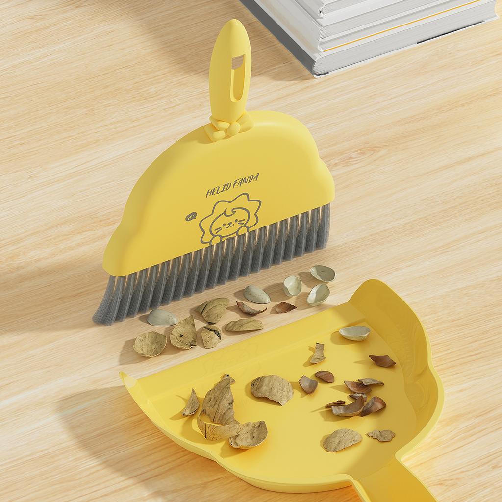 1Set Mini Cute Broom And Dustpan Set Household Handheld Sweeping Brush With Garbage Shovel Desktop Cleaning Tools