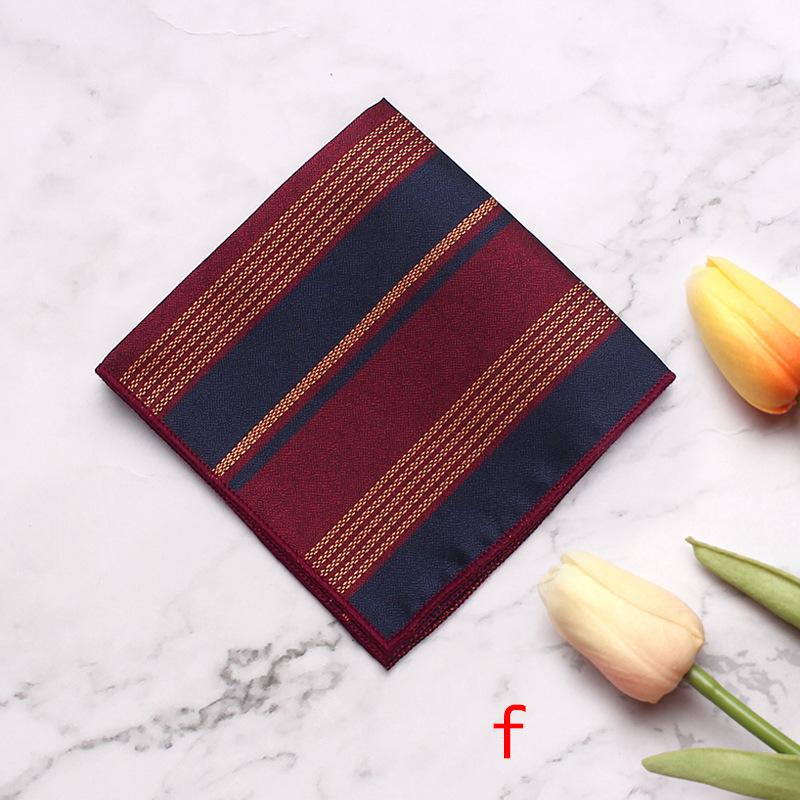 Men'S Dress Business Wedding Suit Pocket Towel Striped Flower Chest Towel Handkerchief Banquet Small Square Towel