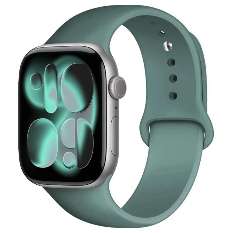 For Watch Bands 46mm 42mm 45mm 44mm 40mm Silicone Sport Bracelet Iwatch Series 11 10 - 8 7 6 5 4 SE 9 Ultra 3/2 49mm Strap