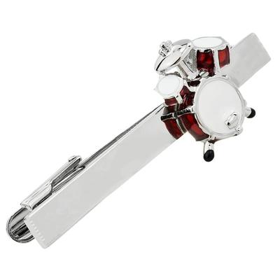 Red Drum Set Tie Clip Tie Bar Tie Clip N01743