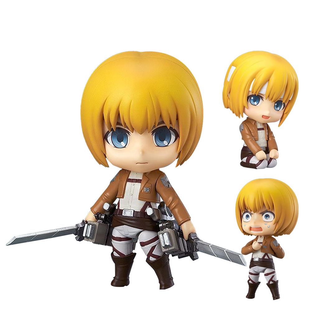 In Stock Armin Arlert 435 Anime Titan Figure Armin Arlert Action Figure Levi Figurine Model Kawaii Doll Cute Q-version Toys Gift