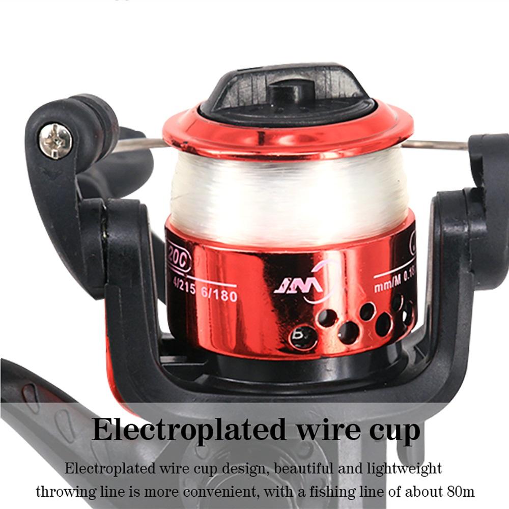 Spinning Fishing Reels 5.2:1 Wheel Plastics Ice Fishing Reel for Lure with Line Vessel Bait Casting Flying Fishing Trolling 260319